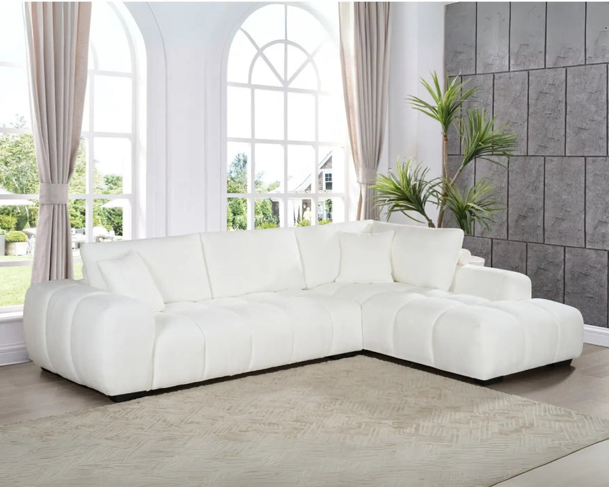 CIELLO - Sofa sectionnel 120'' blanc