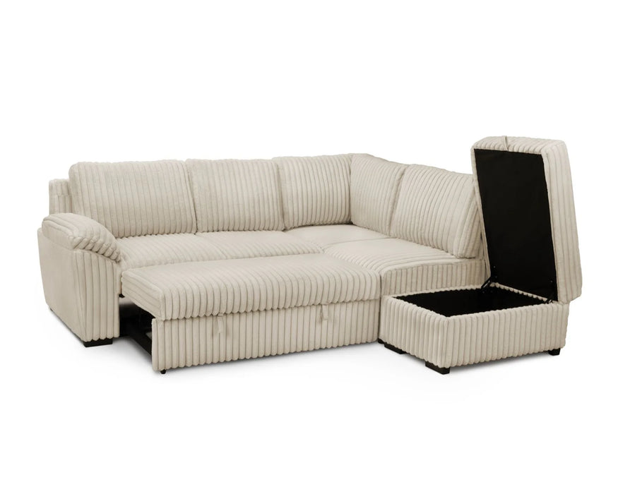 SOFIA - Sofa bed 95" corduroy beige