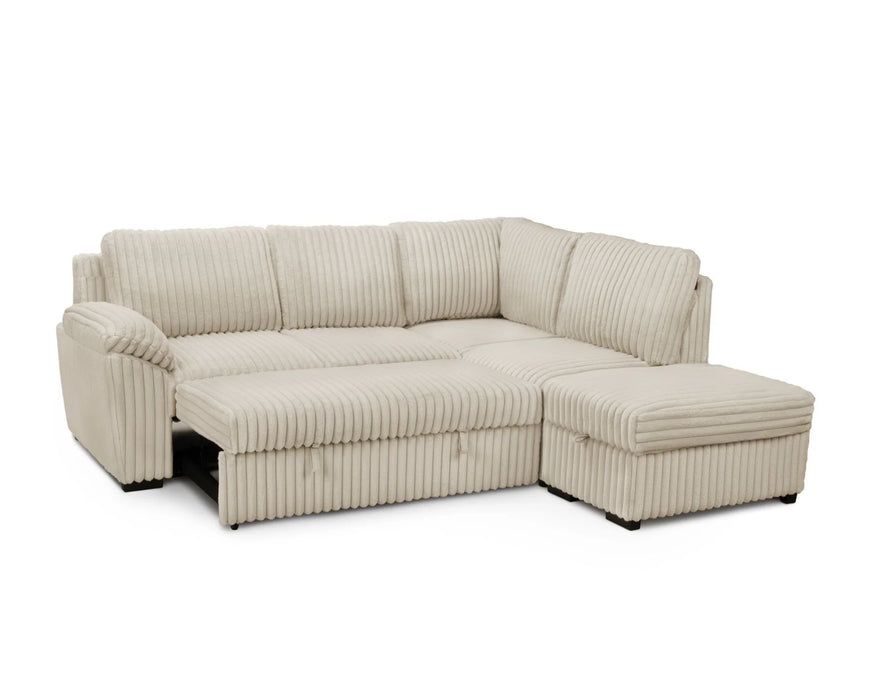 SOFIA - Sofa bed 95" corduroy beige