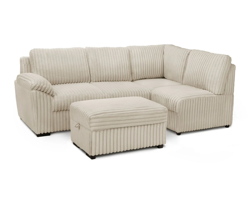 SOFIA - Sofa bed 95" corduroy beige