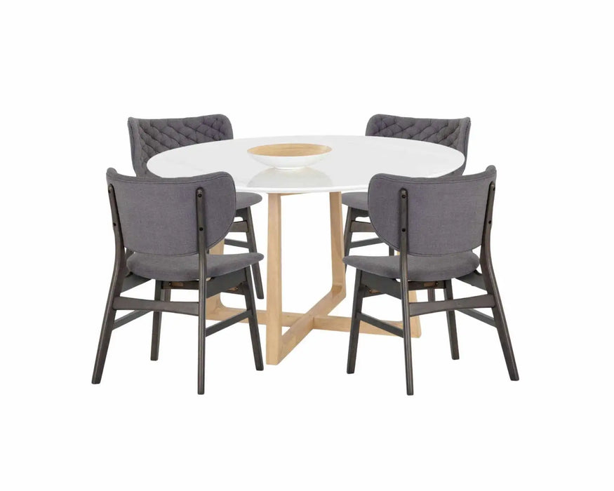 Ensemble table à manger en marbre avec 4 chaises