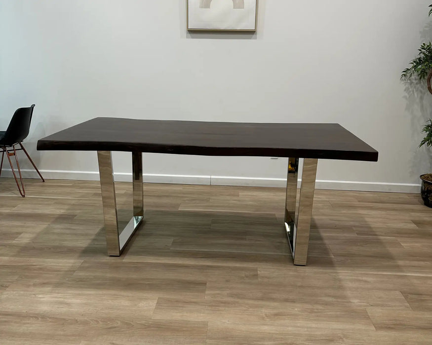 Table de cuisine en bois massif acadia 71''