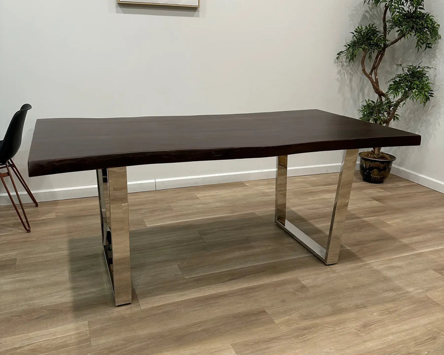 Table de cuisine en bois massif acadia 71''