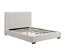 Base de lit VALERIE beige ivoire vue en angle — Nuasis