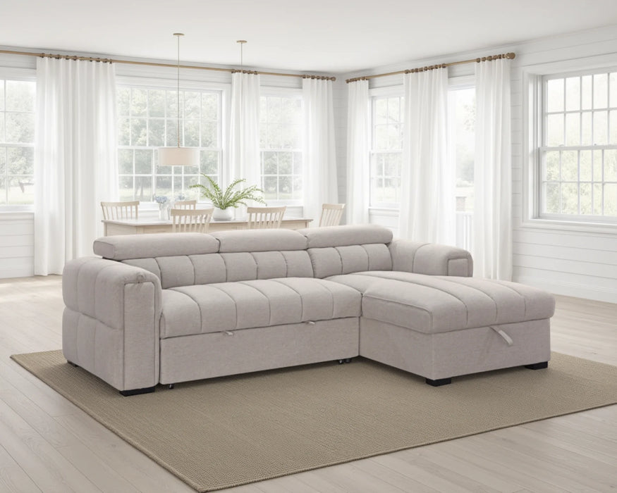 VICTOR - Sofa lit 99" avec rangement beige