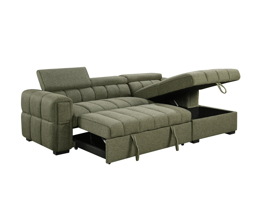 VICTOR - Sofa lit 99" avec rangement vert