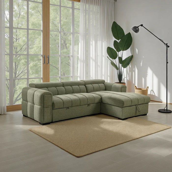 VICTOR - Sofa lit 99" avec rangement vert