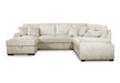 Divan lit sectionnel WALLY beige, vue de face