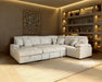 Sectionnel WALLY avec fonction lit ouverte, beige dans un salon contemporain
