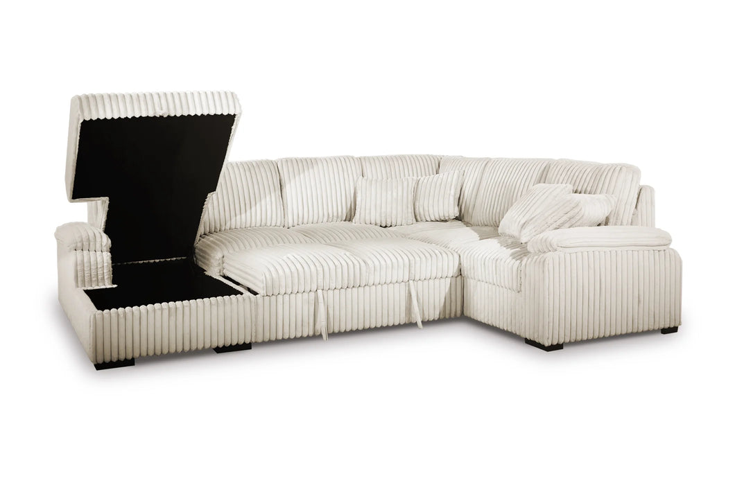 Rangement intégré ouvert du sectionnel WALLY beige